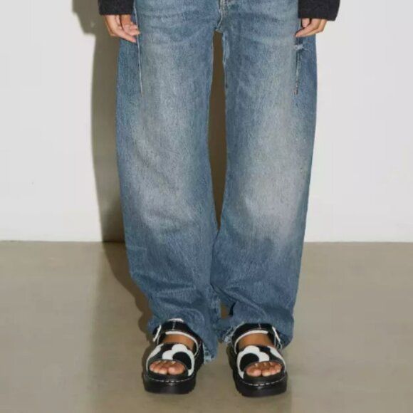 Dr. Martens Black and White Mules - Picture 12 of 16